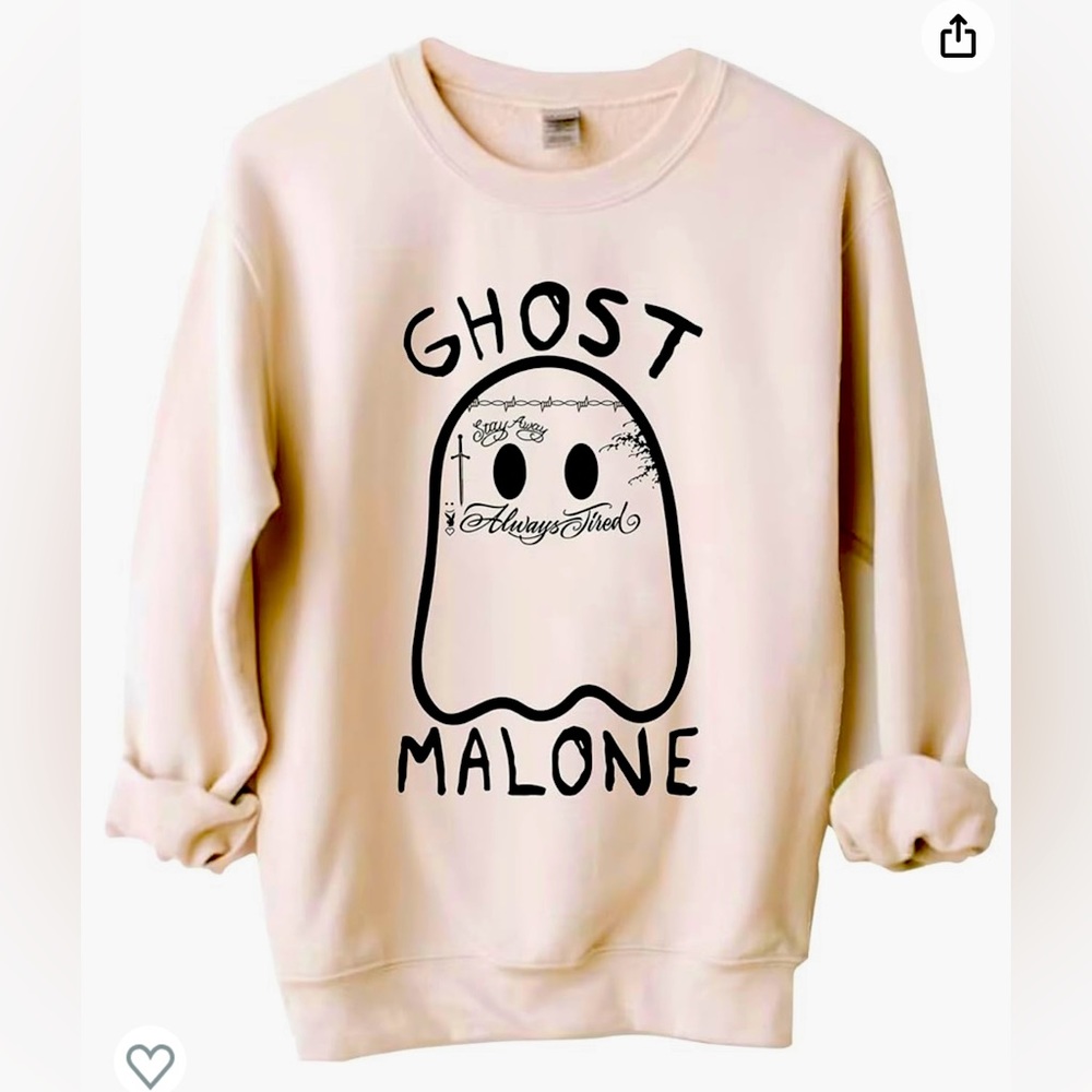 Ghost Malone Sweatshirt Cream 3XL